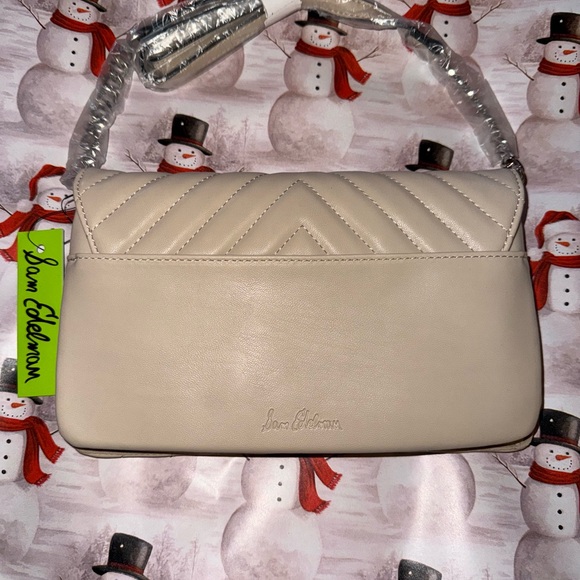 Sam Edelman Rose Flap Quilted Crossbody Bag in Taupe - Picture 4 of 4